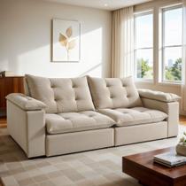 Sofa Retrátil e Reclinável 5 Lugares 290cm Espanha Veludo