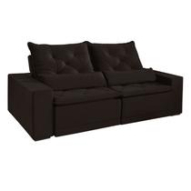 Sofá Retrátil e Reclinável 5 Lugares Jade Vivaro Decor Suede Marrom