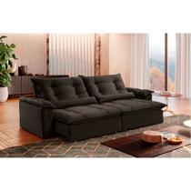 Sofá Retrátil e Reclinável Apolo 2,50m 04 Lugares Mola Ensacada TXR