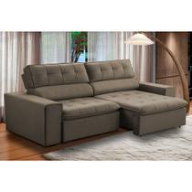 Sofá Retrátil e Reclinável Atenas 2 Lugares Bege Escuro 160cm - Megasul Sofá Retrátil e Reclinável Atenas 2 Lugares Bege Escuro 160cm - Megasul