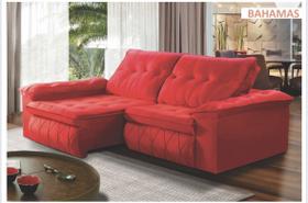 Sofá retrátil e reclinável Bahamas 2,10m suede aveludado Sofá retrátil e reclinável Bahamas 2,10m suede aveludado