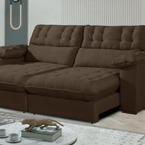 Sofá Retrátil e Reclinável Barcelona 290 Cm Veludo com Molas Ensacadas Sofá Retrátil e Reclinável Barcelona 290 Cm Veludo com Molas Ensacadas