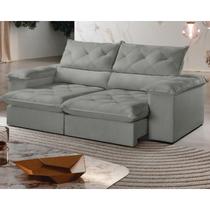 Sofá Retrátil e Reclinável Caixa Zero 2,70m Pillow de 15cm Istambul - Movenzo Estofados