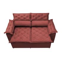 Sofá Retrátil e Reclinável Cama inBox Compact 1,50m Tecido Suede Velusoft Vermelho