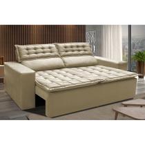 Sofá Retrátil e Reclinável Cama inBox Slim 1,50m Tecido Suede Velusoft Bege Sofá Retrátil e Reclinável Cama inBox Slim 1,50m Tecido Suede Velusoft Bege