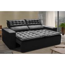 Sofá Retrátil e Reclinável Cama inBox Slim 1,50m Tecido Suede Velusoft Preto Sofá Retrátil e Reclinável Cama inBox Slim 1,50m Tecido Suede Velusoft Preto