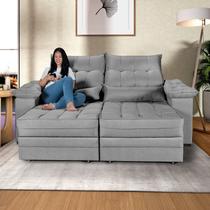 Sofá Retrátil e Reclinável Cancun 2,10 em Linho