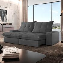 Sofá Retrátil e Reclinável com Catraca Blindada 210cm Porto Sofá Retrátil e Reclinável com Catraca Blindada 210cm Porto