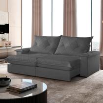 Sofá Retrátil e Reclinável com Catraca Blindada 240cm Mônaco Sofá Retrátil e Reclinável com Catraca Blindada 240cm Mônaco