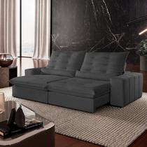 Sofá Retrátil e Reclinável com Catraca Blindada 250cm Dubai Sofá Retrátil e Reclinável com Catraca Blindada 250cm Dubai