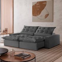 Sofá Retrátil e Reclinável com Catraca Blindada 250cm Montano Sofá Retrátil e Reclinável com Catraca Blindada 250cm Montano