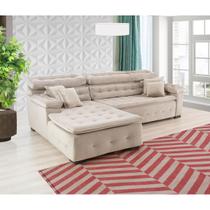 Sofá Retrátil e Reclinável Com Chaise Orlando 2.20x2.10m- Sofisticato