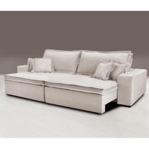 Sofa Retrátil e Reclinável com Molas Cama inBox Premium 3,12m tecido em linho Bege Claro Sofa Retrátil e Reclinável com Molas Cama inBox Premium 3,12m tecido em linho Bege Claro