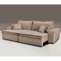 Sofa Retrátil e Reclinável com Molas Cama inBox Premium 3,12m tecido em linho Bege Escuro Sofa Retrátil e Reclinável com Molas Cama inBox Premium 3,12m tecido em linho Bege Escuro