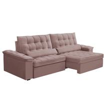 Sofá Retratil e Reclinável com Molas Ensacadas 250cm HEITOR Rosê