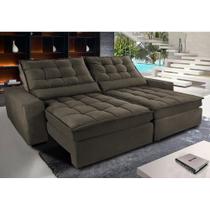Sofá Retrátil e Reclinável com Molas Ensacadas Cama inBox Gold 3,12m Tecido Suede Velusoft Café Sofá Retrátil e Reclinável com Molas Ensacadas Cama inBox Gold 3,12m Tecido Suede Velusoft Café