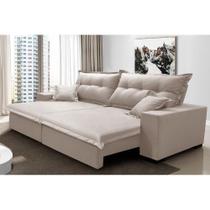Sofá Retrátil e Reclinável com Molas Ensacadas Cama inBox Prime 2,92m Tecido Linho Bege Claro Sofá Retrátil e Reclinável com Molas Ensacadas Cama inBox Prime 2,92m Tecido Linho Bege Claro