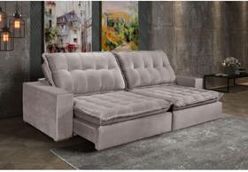 Sofá retrátil e reclinavel com molas pocket e pilow top 2,50