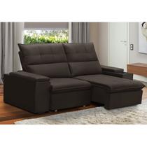 Sofá Retrátil e Reclinável com Porta Copos e Objetos 1,80m Parma