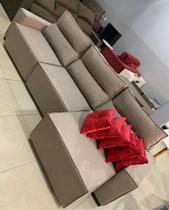 Sofá retrátil e reclinável de 3 lugares