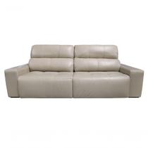 Sofá Retrátil E Reclinável De Couro Atami 2,30 M Taupe Mempra Design Sofá Retrátil E Reclinável De Couro Atami 2,30 M Taupe Mempra Design