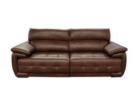 Sofá Retrátil e Reclinável de Couro Filipinas 2,40 m Soft Tabaco - Mempra Design