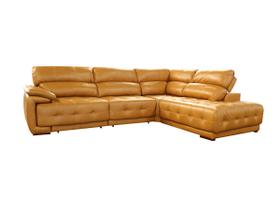 Sofá Retrátil e Reclinável de Couro Filipinas Canto com Chaise Direita 1,26 m - Caramelo Sofá Retrátil e Reclinável de Couro Filipinas Canto com Chaise Direita 1,26 m - Caramelo