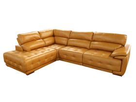 Sofá Retrátil e Reclinável de Couro Filipinas Canto com Chaise Direita 1,46 m - Caramelo Sofá Retrátil e Reclinável de Couro Filipinas Canto com Chaise Direita 1,46 m - Caramelo