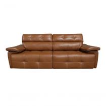 Sofá Retrátil E Reclinável De Couro Queen 2,60 M Brown Mempra Design Sofá Retrátil E Reclinável De Couro Queen 2,60 M Brown Mempra Design