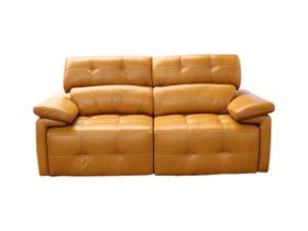 Sofá Retrátil e Reclinável de Couro Queen 2,60 m Caramelo - Mempra Design Sofá Retrátil e Reclinável de Couro Queen 2,60 m Caramelo - Mempra Design