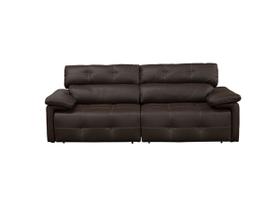 Sofá Retrátil e Reclinável de Couro Queen 2,60 m Marrom Pigmentado - Mempra Design Sofá Retrátil e Reclinável de Couro Queen 2,60 m Marrom Pigmentado - Mempra Design