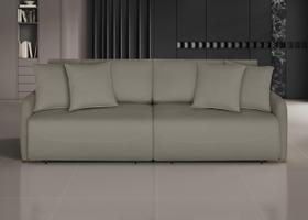 Sofá Retrátil e Reclinável em Veludo 4 Lugares 240cm 4 Almofadas com Molas Netuno