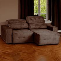 Sofá Retrátil e Reclinável Évora 2 Lugares 1,80m Veludo Luxor Espuma D28