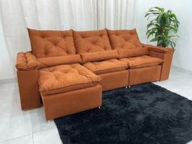 Sofa retratil e reclinavel grecia 2.70m- 3 modulos-terracota