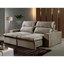 Sofá Retrátil e Reclinável Hanover Suede Cinza Sofá Retrátil e Reclinável Hanover Suede Cinza