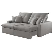 Sofá Retrátil e Reclinável Império 250 cm Braço 25 cm Meu Sofá Online