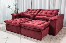Sofá Retrátil e Reclinável Ipanema 1,50m em Tecido Veludão C/Pillow nos Braços Montagem Inclusa