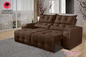 Sofá Retrátil e Reclinável Minas 1,80cm Marrom Sofá Retrátil e Reclinável Minas 1,80cm Marrom
