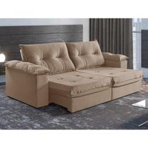 Sofá Retrátil e Reclinável Modulado 2 Lugares 210cm Pés em Madeira Maciça Canadá