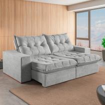 Sofá Retrátil e Reclinável Modulado 3 Lugares 250cm França