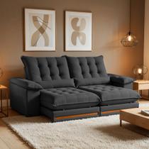 Sofá Retrátil e Reclinável Molas Ensacadas 3 Lugares 230cm Istambul