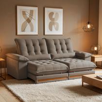 Sofá Retrátil e Reclinável Molas Ensacadas 3 Lugares 250cm Istambul