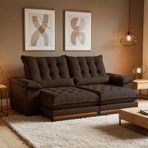 Sofá Retrátil e Reclinável Molas Ensacadas 4 Lugares 290cm Istambul