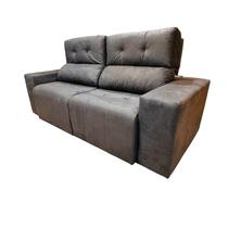 Sofá Retrátil e Reclinável New York 2 m Cinza chumbo Grafite