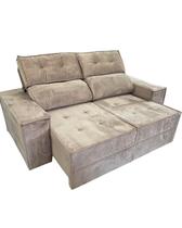 Sofá Retrátil e Reclinável New York Premium 2 m Bege Camurça