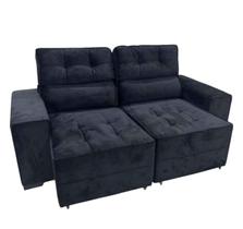 Sofá Retrátil e Reclinável New York Premium 2 m Preto