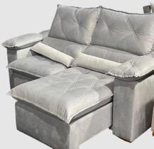 Sofa retratil e reclinavel santorine (180cm)-prata 06 Sofa retratil e reclinavel santorine (180cm)-prata 06