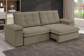 Sofá Retrátil e Reclinável Slim 250cm 4 Lugares Fofao Premium Sofá Retrátil e Reclinável Slim 250cm 4 Lugares Fofao Premium