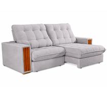 Sofá Retrátil e Reclinável Teixeira Viena molas ensacadas no assento, pillow de 25 cm, largura de 250 cm Capuccino Sofá Retrátil e Reclinável Teixeira Viena molas ensacadas no assento, pillow de 25 cm, largura de 250 cm Capuccino