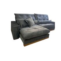 Sofa retratil e reclinavel toronto 2.90 - chumbo